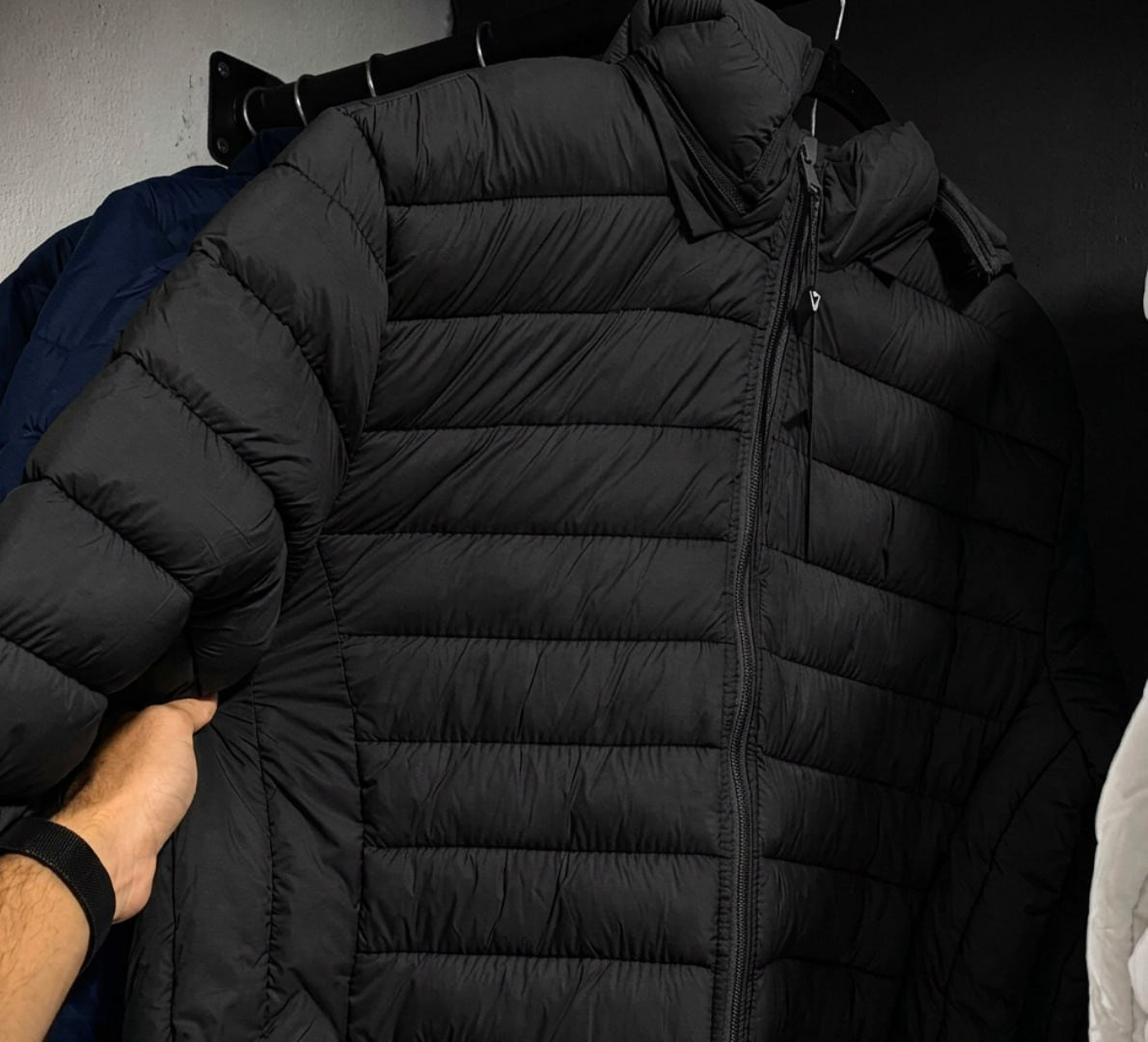 Bobojaco Masculino Impermeável Térmico Corta Vento Capuz Preto G Liso