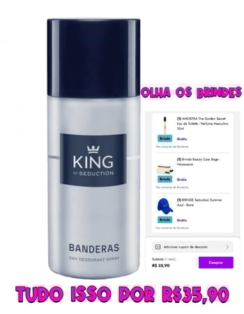 King of Seduction Banderas - Desodorante Masculino 150ml