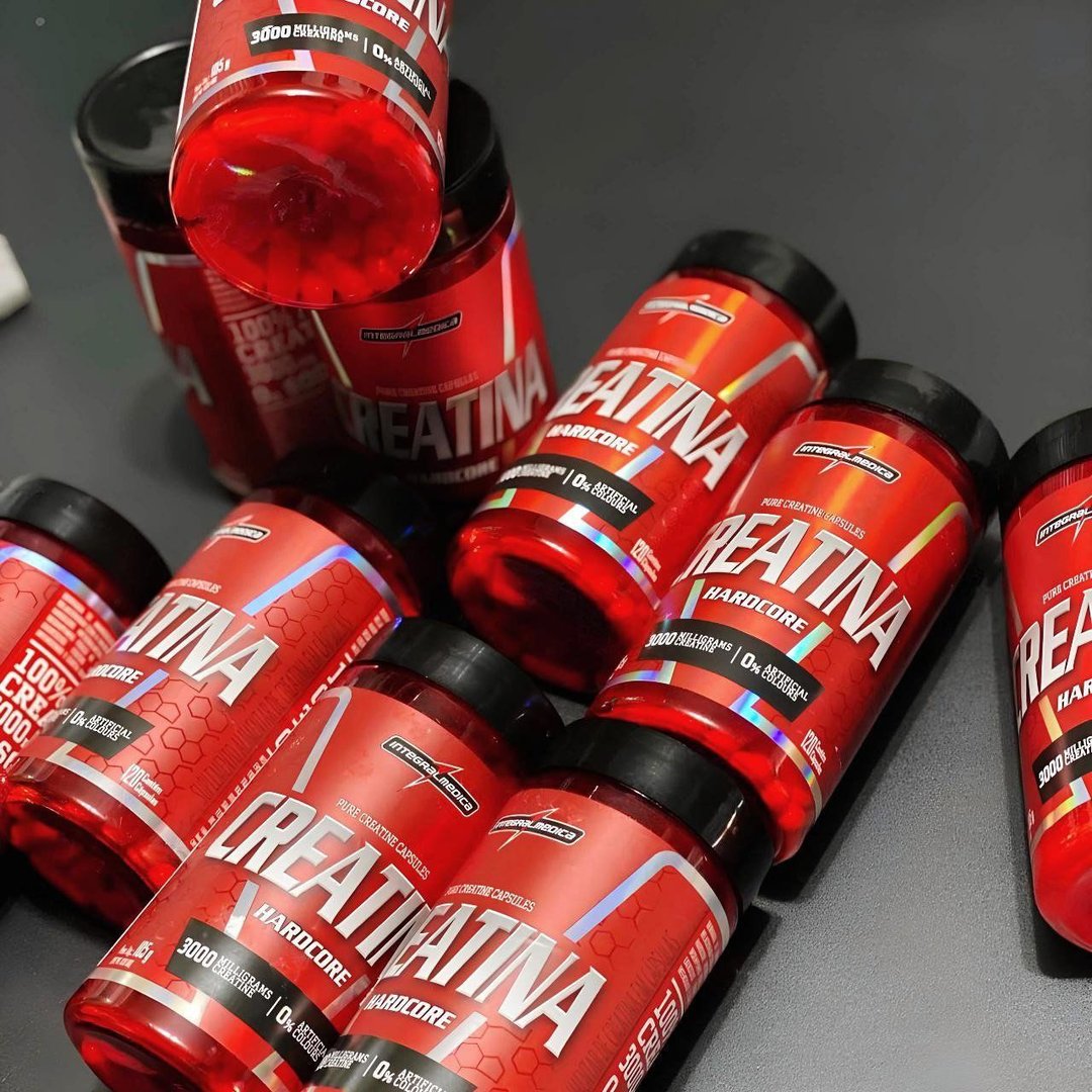 Creatina Hardcore 100% Pura 120 Capsulas Integralmedica