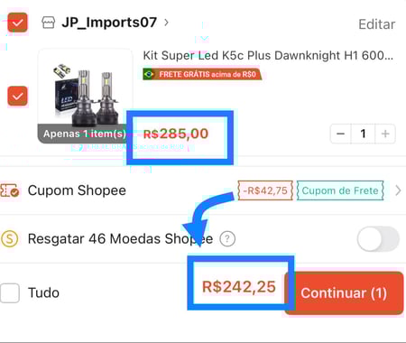 Kit Super Led K5c Plus Dawnknight H1 6000k 140w Premium + Brinde