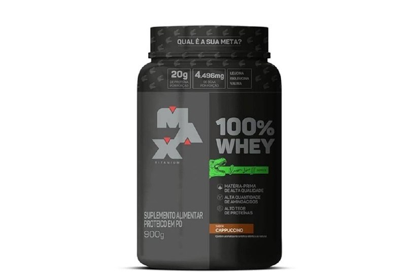 100% Whey (900g), Cappuccino, Max Titanium