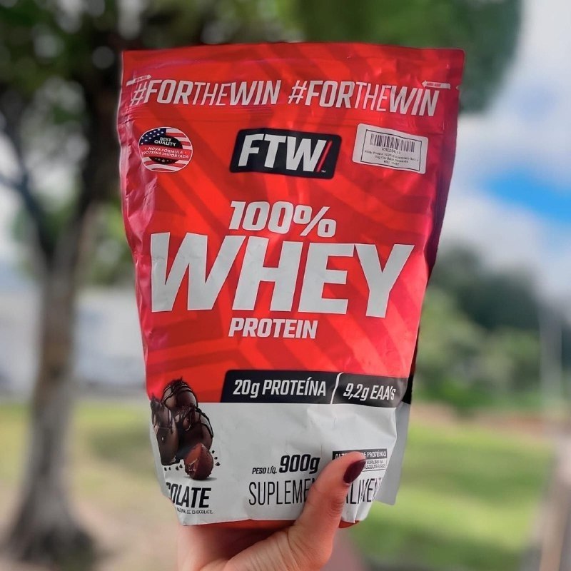 100% Whey Protein Refil 900g Sabor Chocolate - Ftw