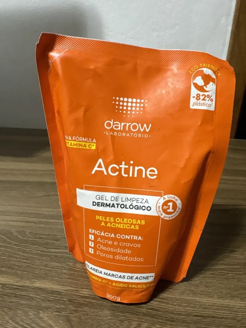 Gel De Limpeza Facial Darrow Actine Pele Oleosa E Acneica Refil 300g
