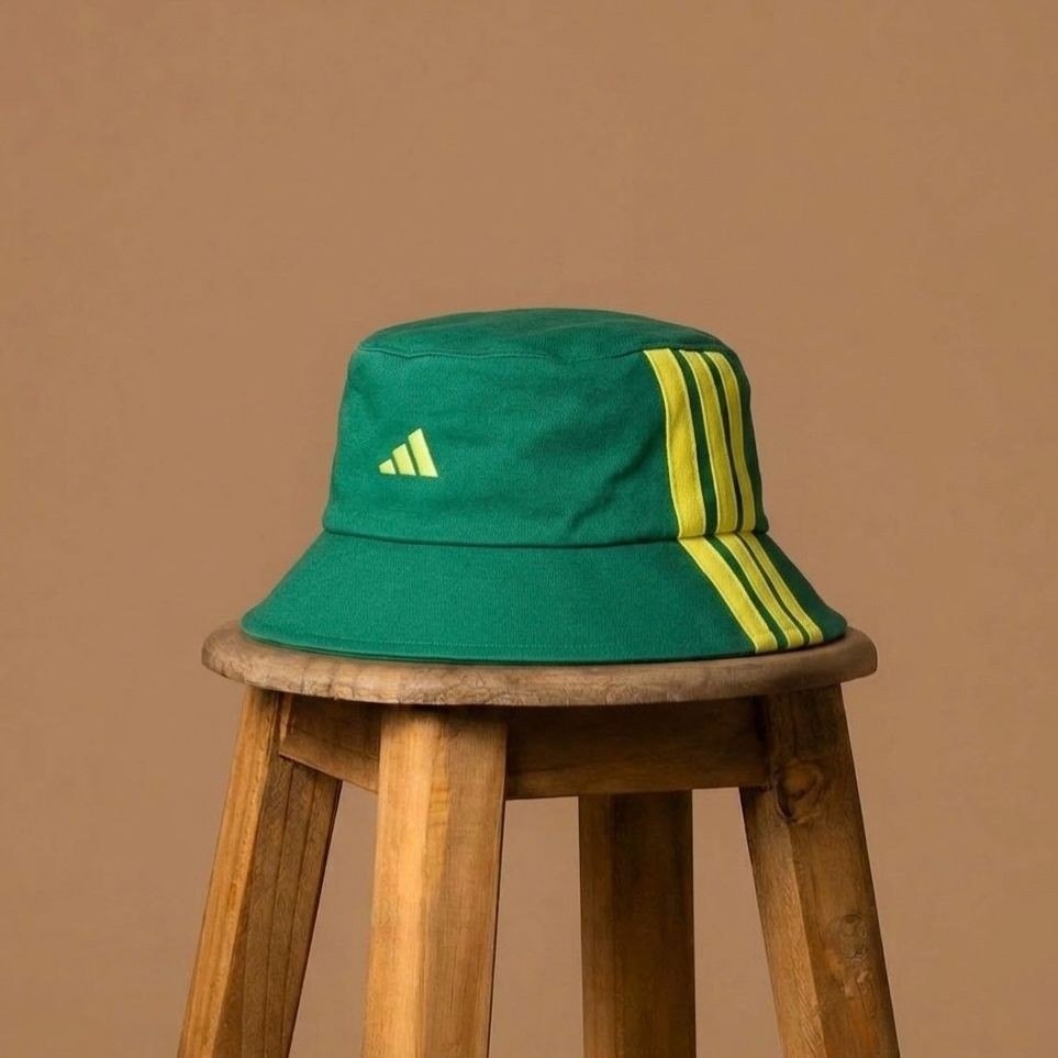 Chapéu Bucket Três Listras adidas Bold Green / Bright Yellow M/g Lisa