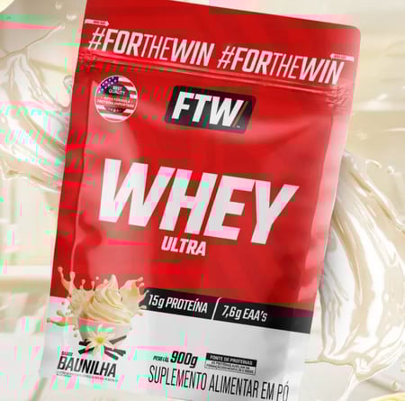 Whey Ultra Protein Concentrado Refil 900g Sabor Baunilha - Ftw