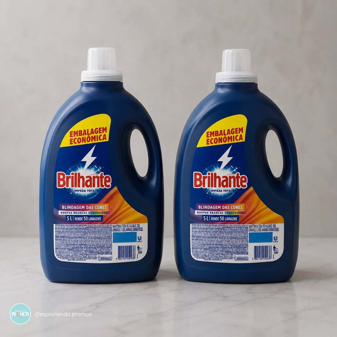 Kit Sabão Líquido Brilhante Limpeza Total - 5L 2 Unidades