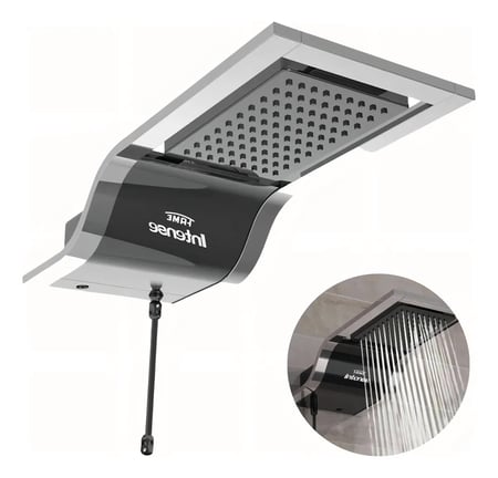Chuveiro Ducha Eletrônica Intense Fame 7800w Super Potente Preta Inox 220 V