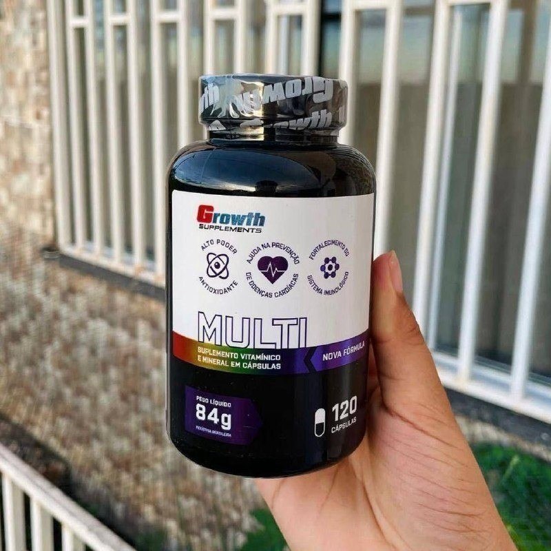 Multivitamínico 120 Cáps. Growth Supplements - Sabor Neutro (nova Fórmula)