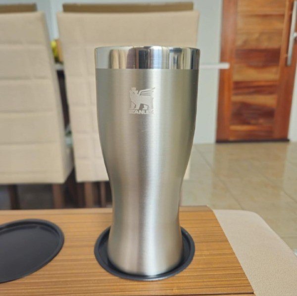 Stanley - Copo Térmico Pilsner, 444ml, Copo para Bebidas Frias ou Quentes, Stainless Steel