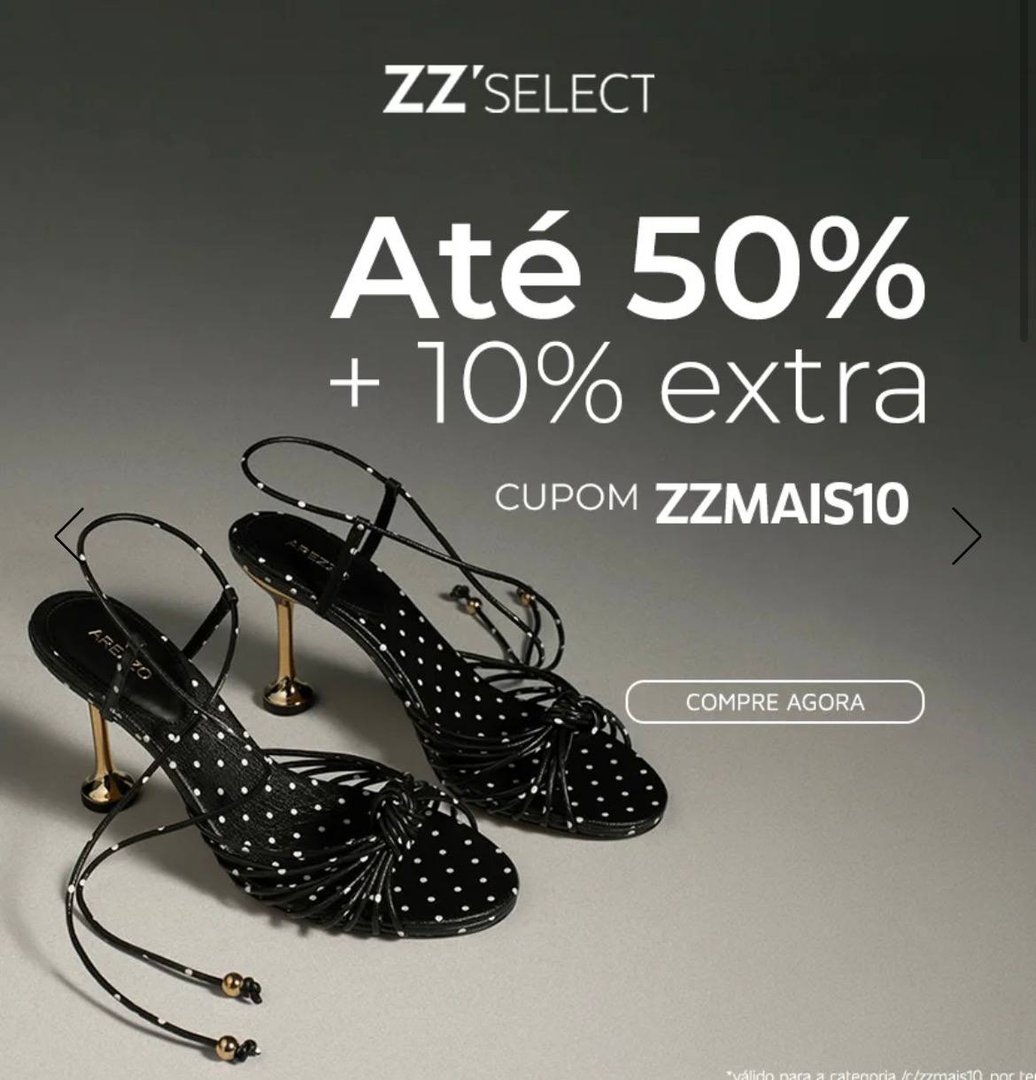 AREZZO e ANACAPRI com até 50% OFF

+ 10% Extra usando cupom