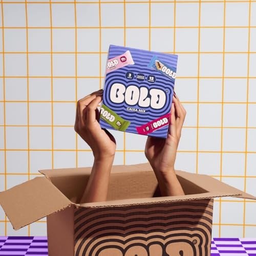 BOLD Snacks Barra de Proteína Caixa Mix - Caixa com 12 Unidades - Zero Adição de Açúcar