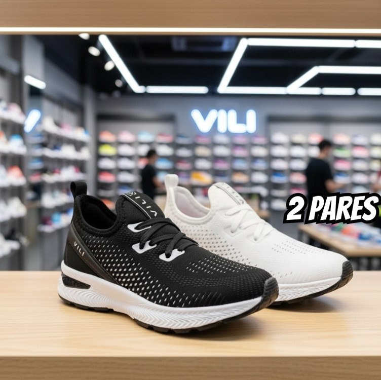 Kit 2 Pares Tênis Feminino Olimp Caminhada Original Vili