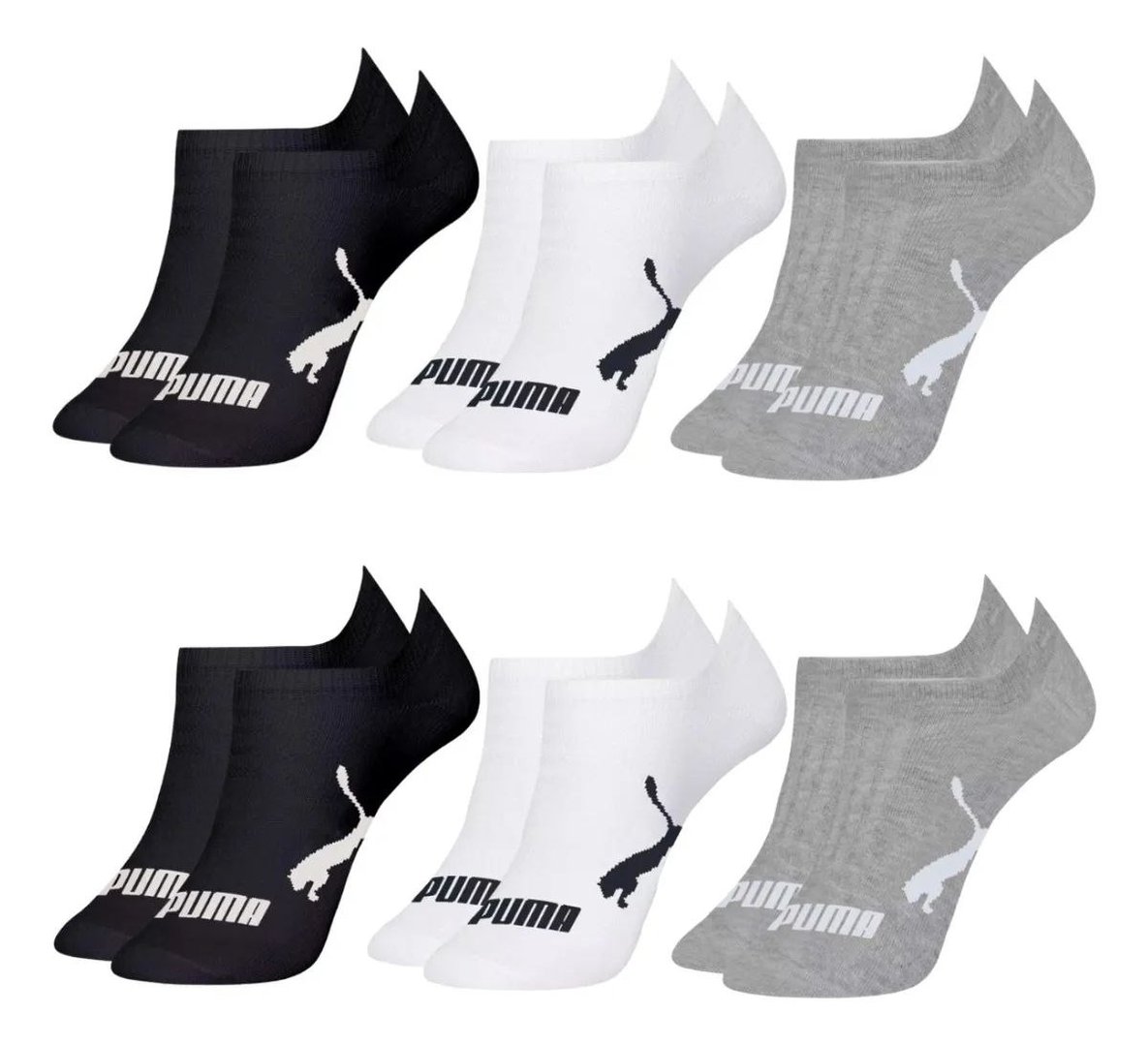 Kit 6 Pares Meia Puma Sapatilha  Cano Baixo Atacado Original