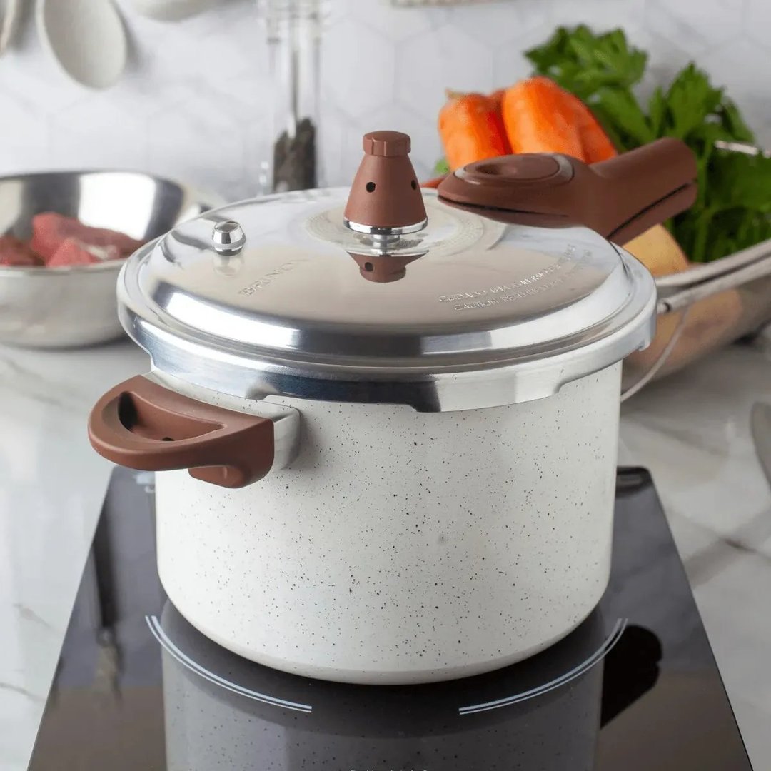 Brinox Pressure Panela De Pressão Revestimento Cerâmica Indução 4,2l Cor Vanilla Vanila