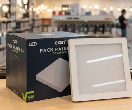 Kit 10 Painel Plafon Sobrepor Led 18w Quadrado 6500k Branco Frio - Cod: 399181377 Easy By ...