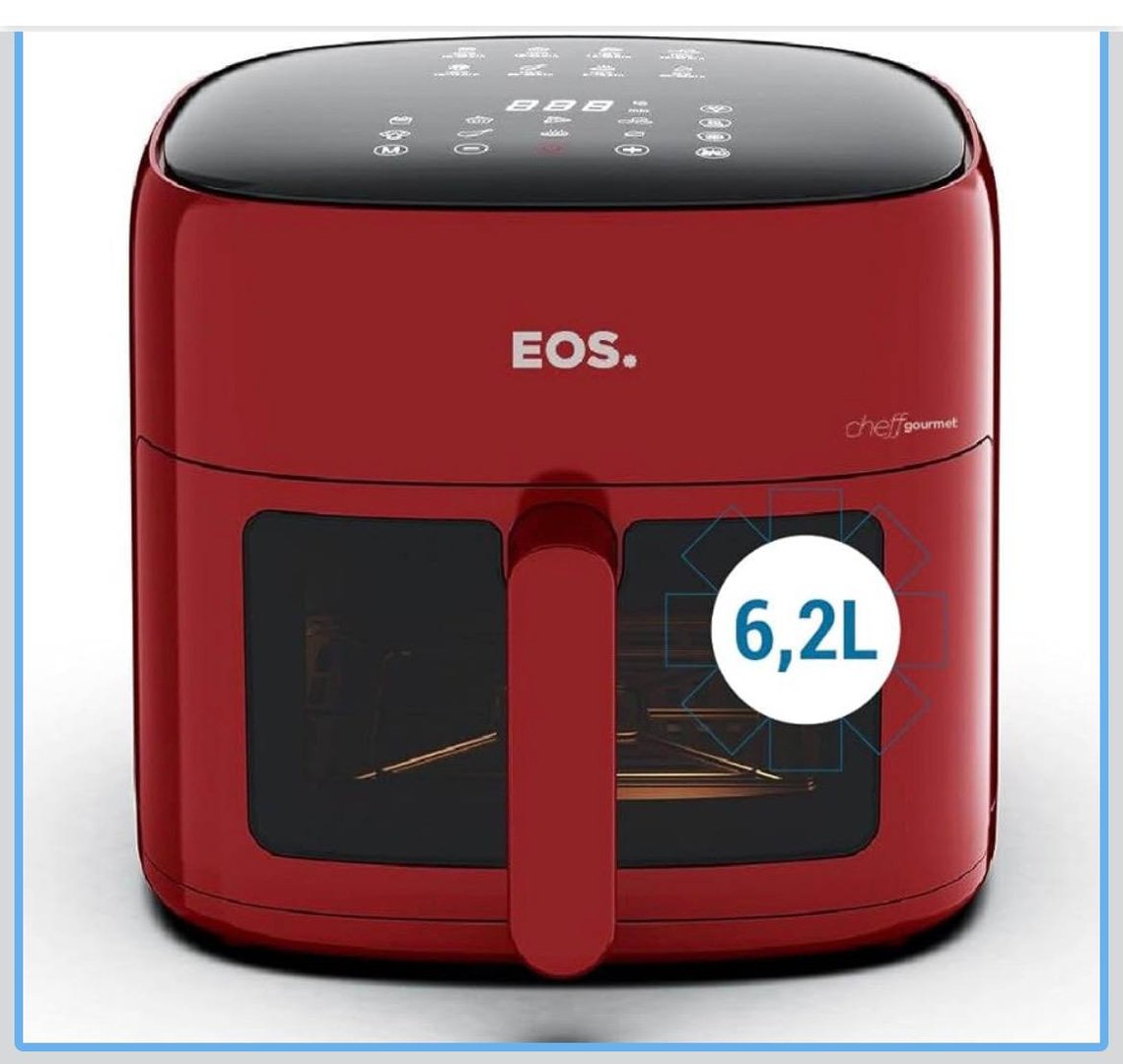 Air Fryer EOS Cheff Gourmet EAF60V 6,2L Digital Vermelha