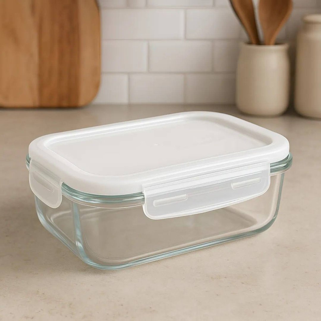 Vittak Kit 10 Potes Vidro Hermético Com 4 Travas Marmita Microondas Freezer Transparente 6...