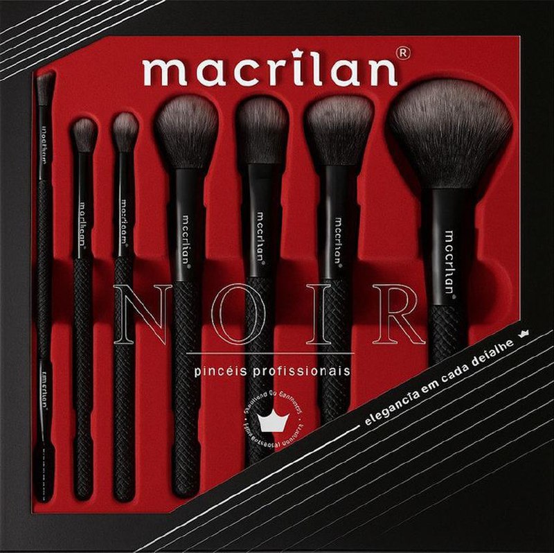 Pincéis Profissionais Maquiagem 7un Macrilan Ed009
