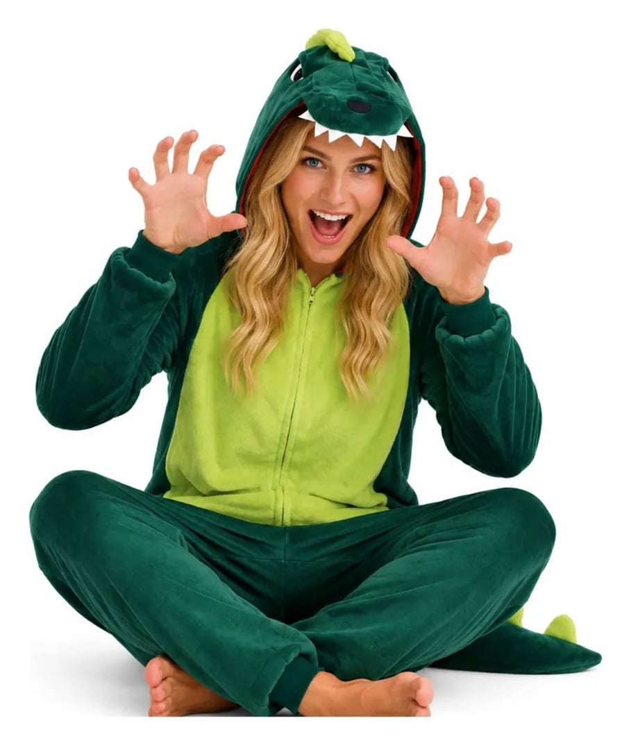 Pijama Macacão Kigurumi Unisex De Dinossauro De Plush