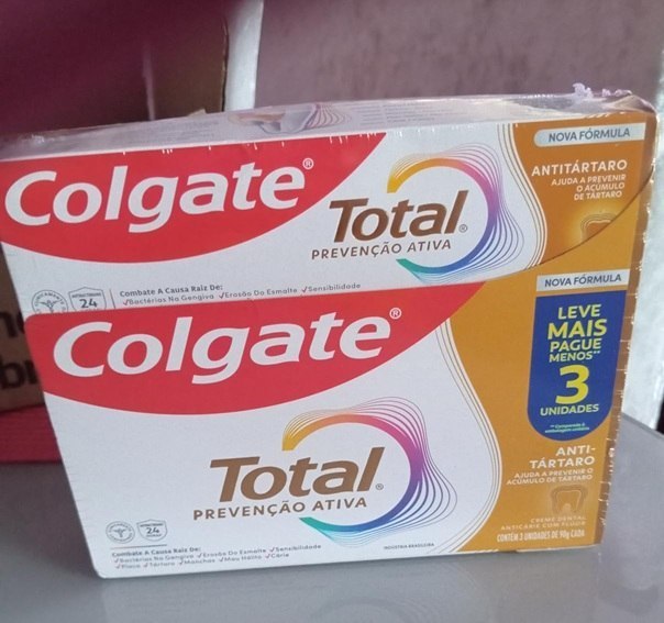 Pack 3 Creme Dental Colgate Total Anti Tártaro 90g