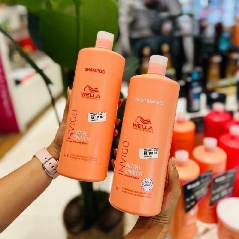 Kit Wella Professionals Invigo Nutri-Enrich Shampoo 1000ml + Condicionador 1000ml