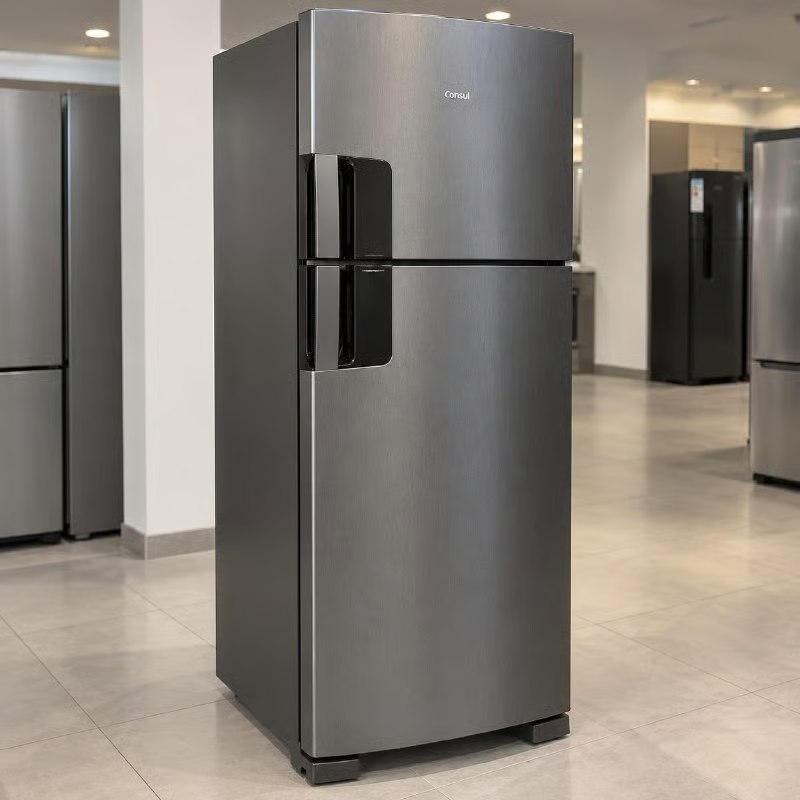 Geladeira Consul Frost Free Duplex 455L Inverter c/ Espaço Flex Inox - 220v