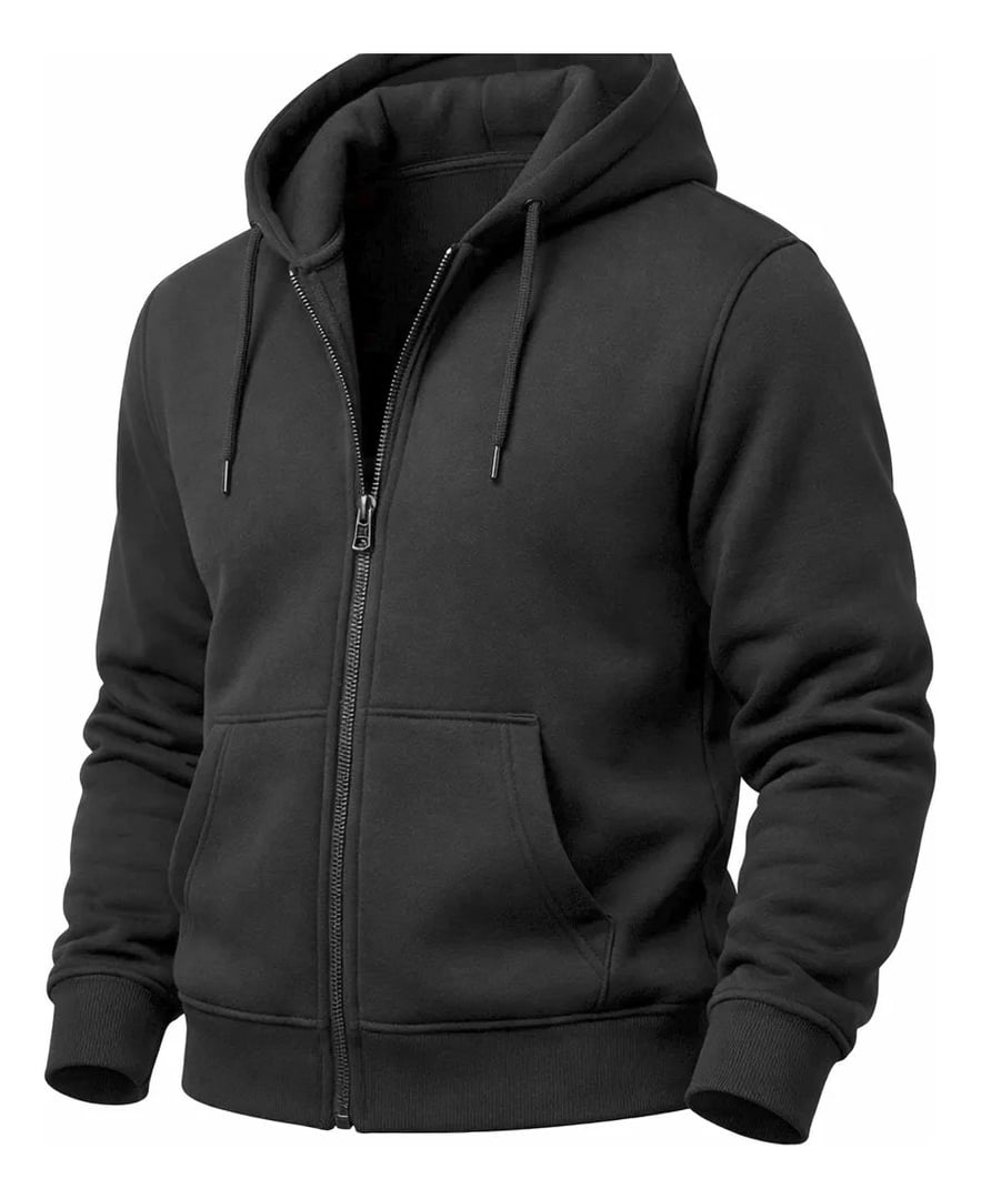 Moletom Masculino Zíper Hugo Jobs Blusa Aberta Com Capuz