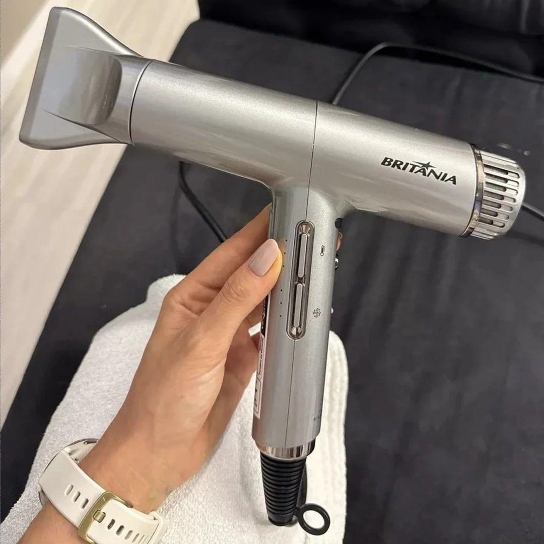 Secador De Cabelos Bsc3400 1600w Mais Silencioso Cinza Britânia