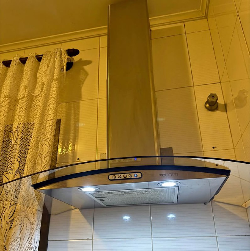 Coifa de Parede Fogatti Slim 80cm Vidro Curvo c/ Lâmpadas de LED Inox p/ Fogão de 4 e 5 Bo...