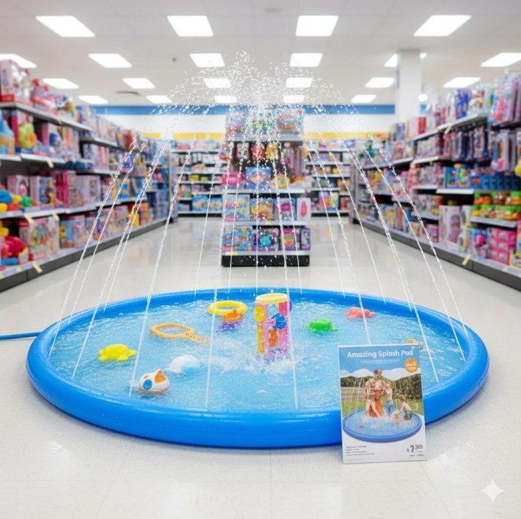 Piscina Sprinkler Esteira Infantil Chafariz 170cm YG-020 - Brastoy