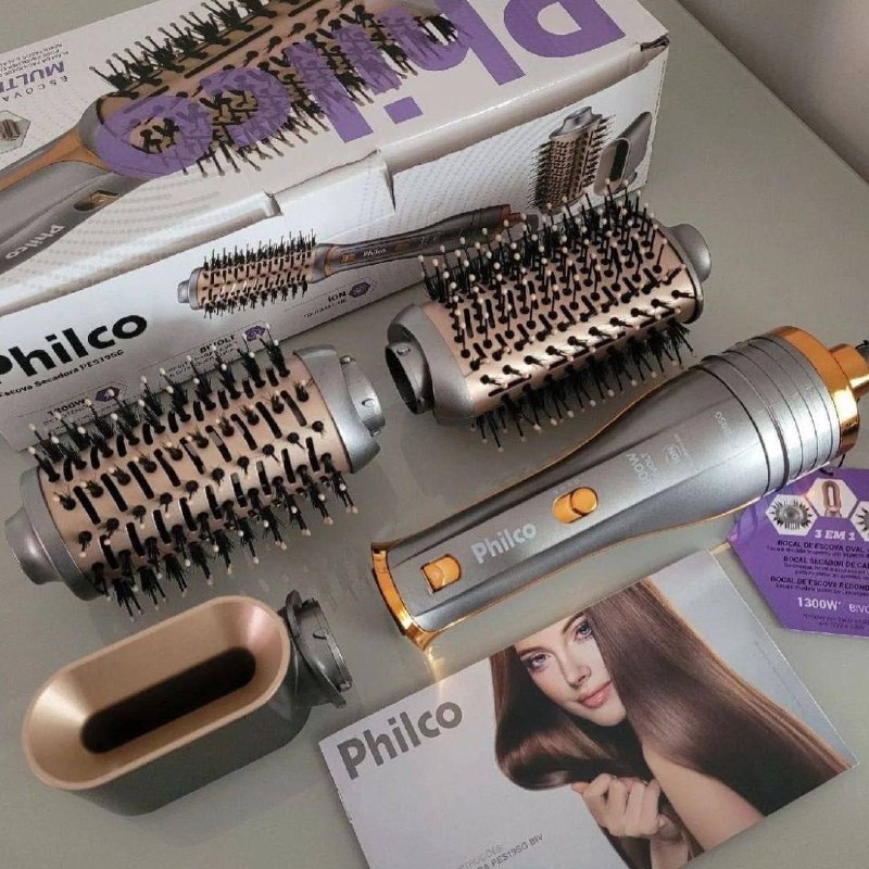 Escova Secadora Philco PES19SG 3 acessórios 1300W
