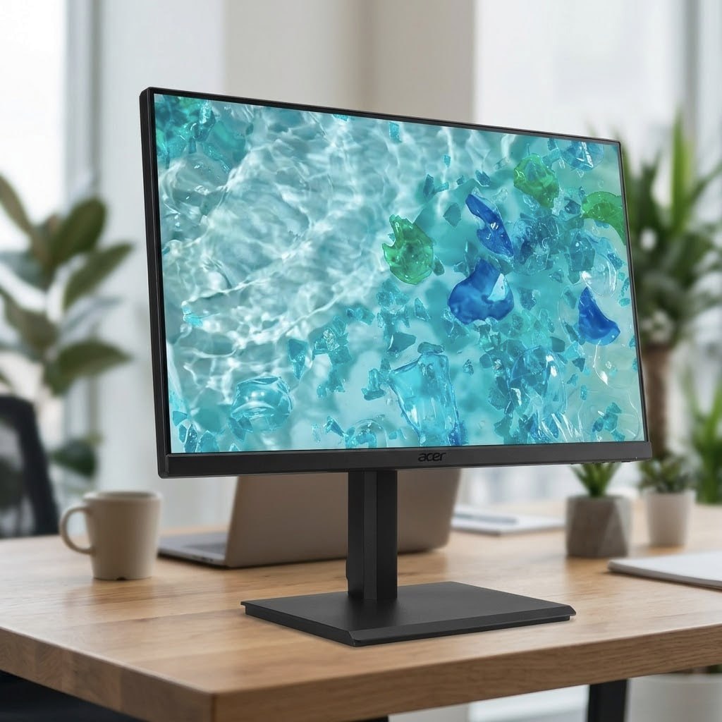 Monitor Acer Vero B247Y GBMIPRZX 23.8H” LED IPS 120Hz 85% de PCR Adaptive-Sync Pivô 90º Selo Energy star