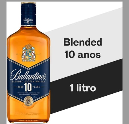 Whisky Escocês Blended 10 Anos Ballantine's Garrafa 1l