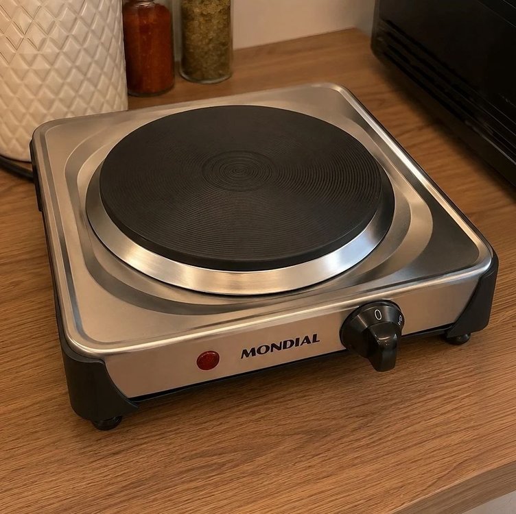 Fogão Cooktop Elétrica Mondial Fast Cook Fe-04 Inox 127v