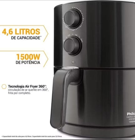Air Fryer Philco 4,6L 1500W Titanium Inox PFR18TI 