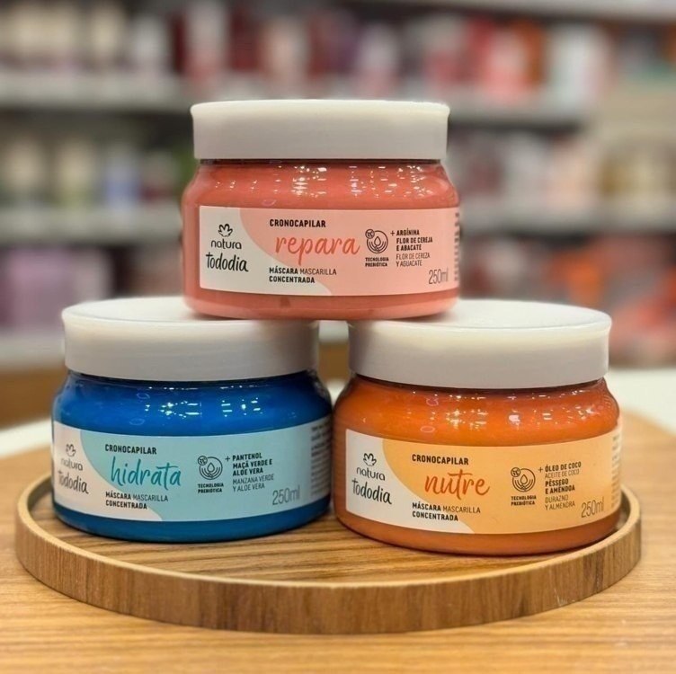 Kit Tododia Máscaras Reparação, Nutrição e Hidratação