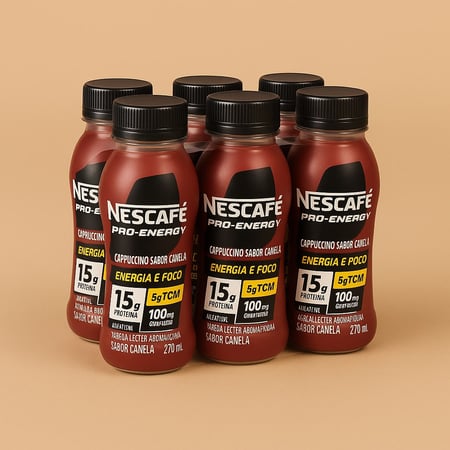 Suplemento Alimentar UHT Nescafé Pro-Energy Capuccino Sabor Canela 15g proteína 270ml - Pa...