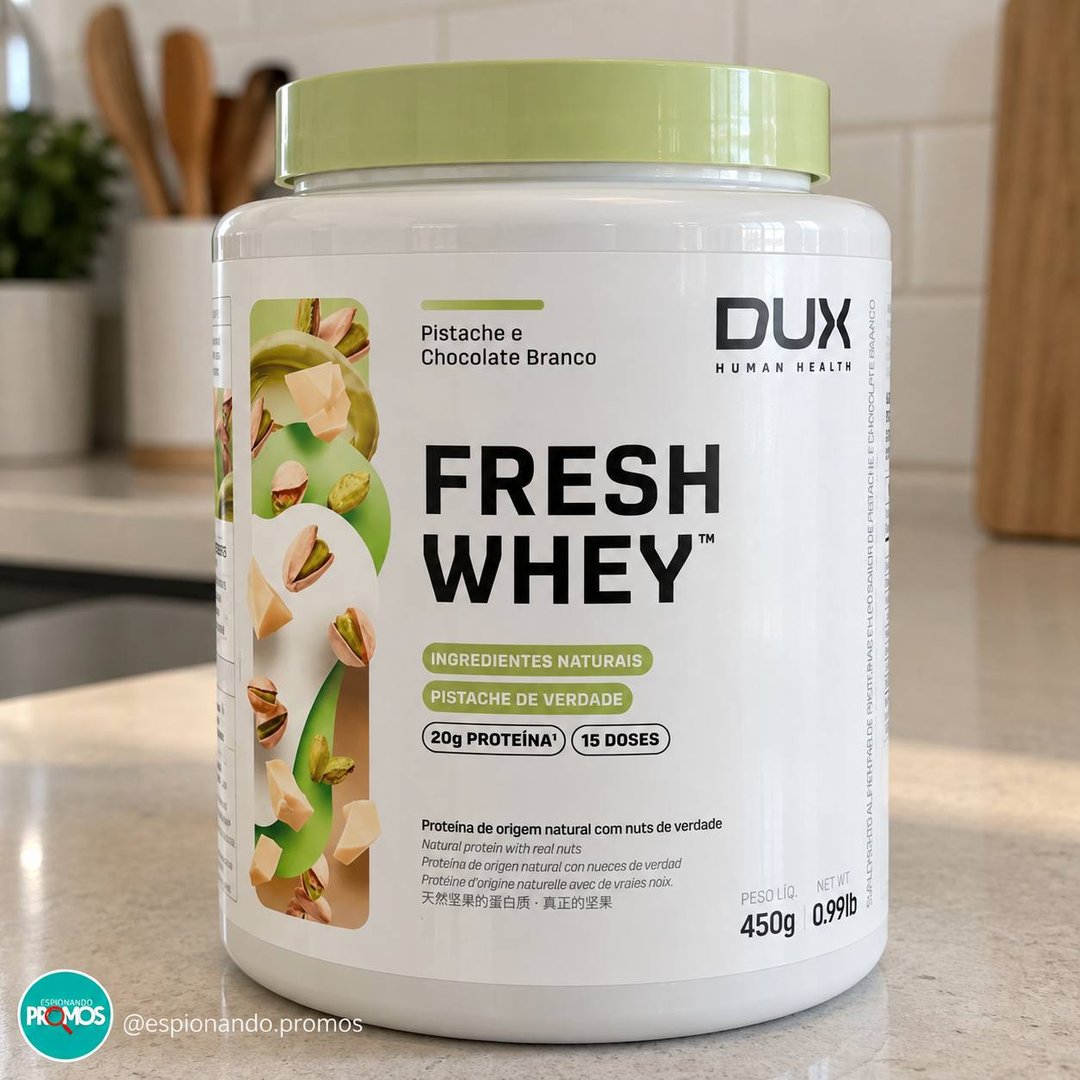 Fresh Whey - 450g Dux Nutrition - Pistache e Chocolate Branco