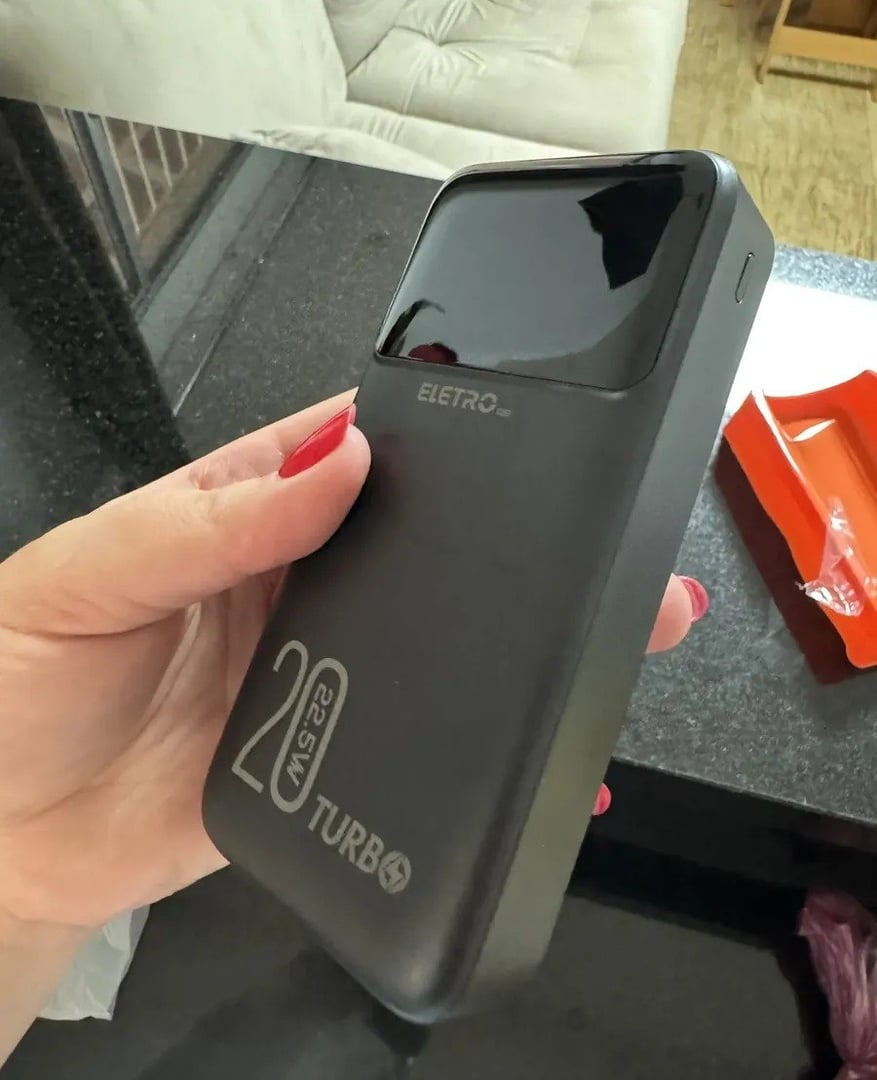 Power Bank 20.000mah Carregador Portátil Carga Rápida Premium Com Display Compatível Com T...