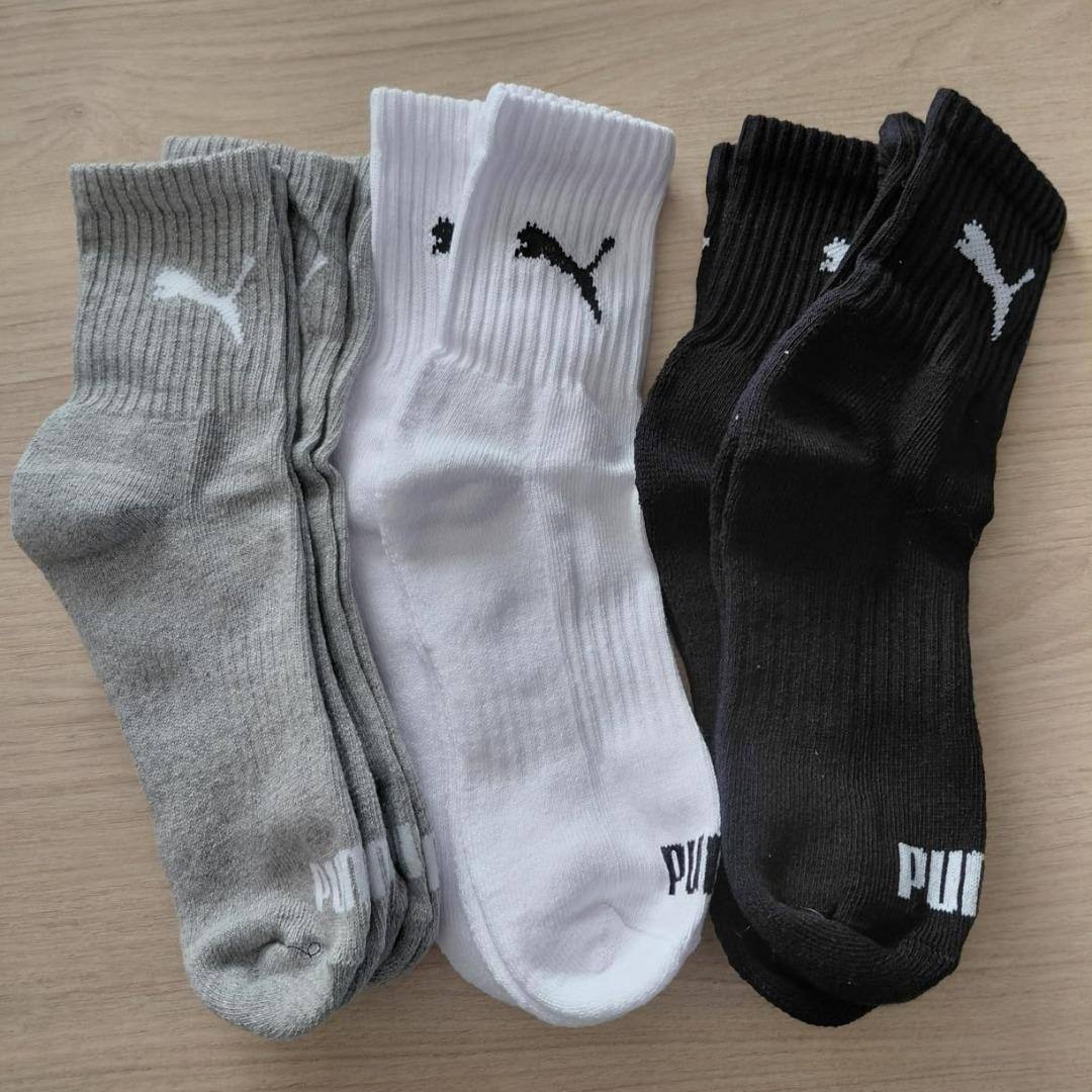 6 Pares Meias Puma Cano Médio Alto