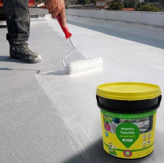 Impermeabilizante Manta Líquida Quartzolit Branco 1 8 K G. Branco Fosco