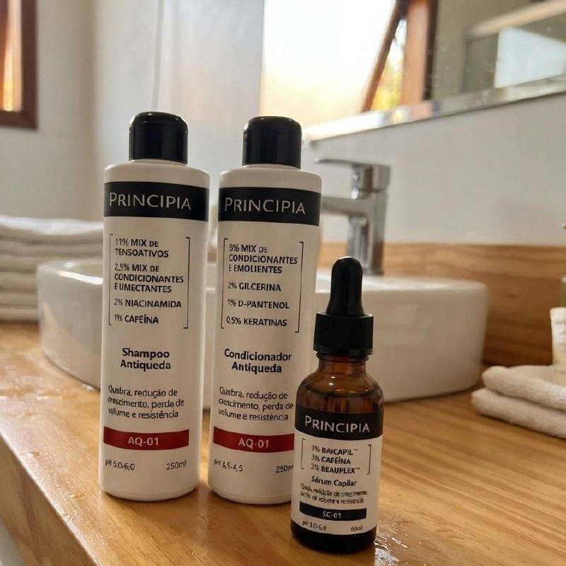 Principia Kit Antiqueda Trio Shampoo + Condicionar + Sc-01