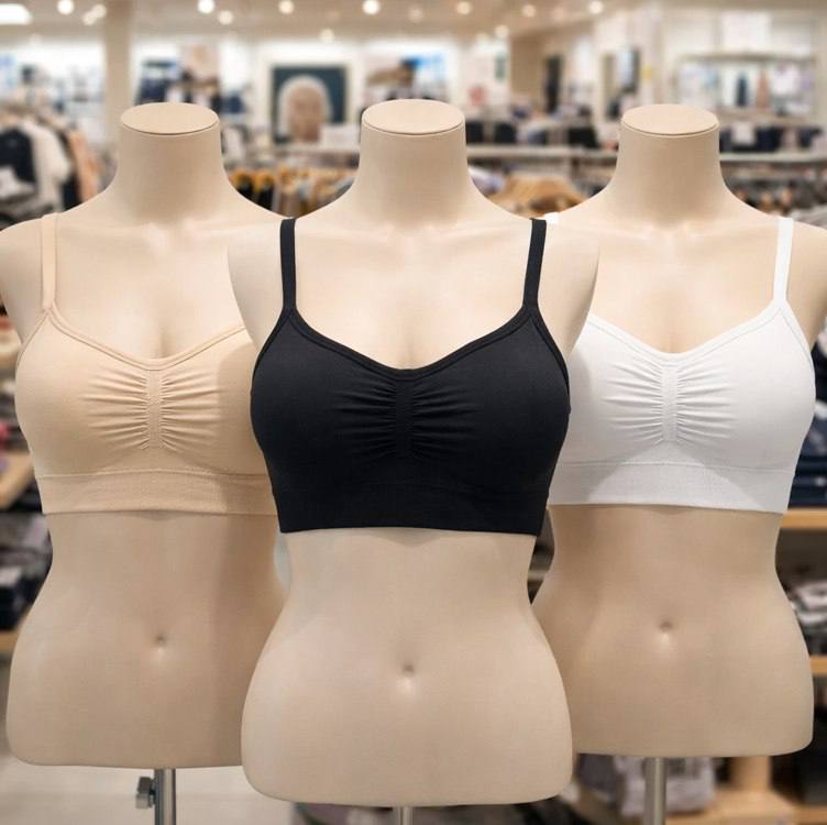 Kit 3 Top Sutiã Sensual Sem Costura Com Alça Ajustável