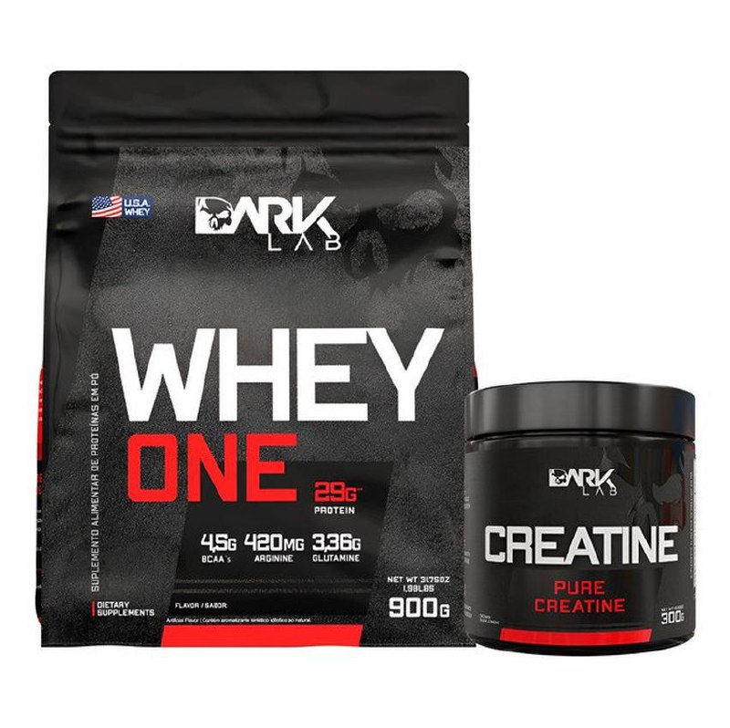 Whey One 900g Chocolate + Creatina 300g Dark Lab
