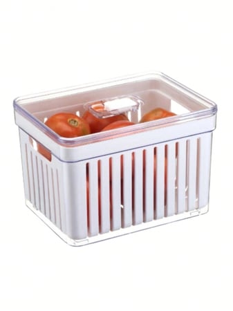 Organizador de Geladeira Quadrado 3,8 Lts Com Cesto-Plastutti
