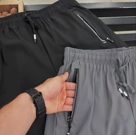 Short Masculino Bermuda 2 Bolsos Zíper Secagem Rápida Fina
