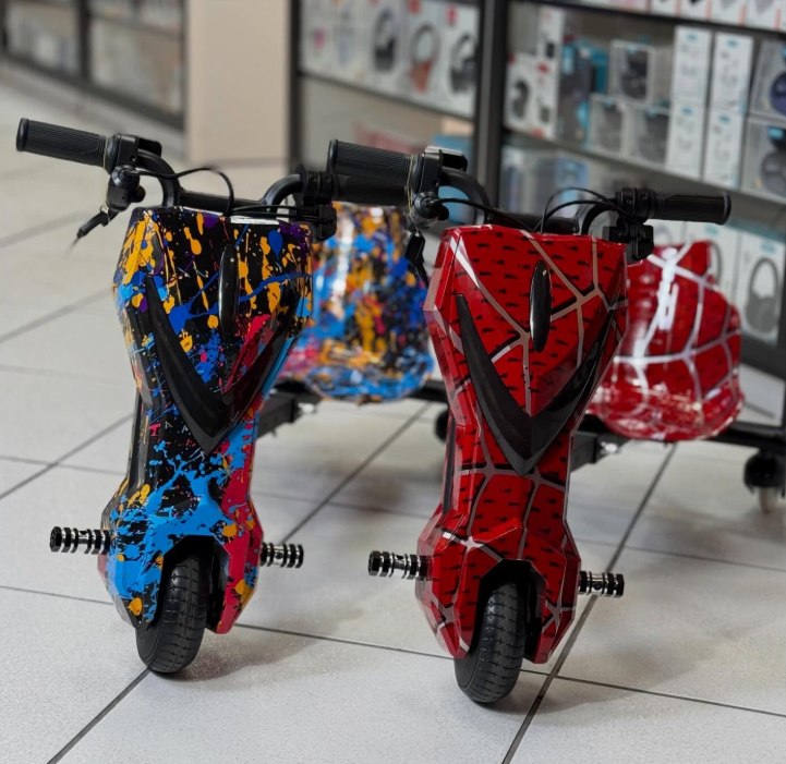 Triciclo Elétrico Drift Motorizado 250W350w 6" 8" Polegadas 3 Velocidades Bluetooth Led - Vermelho / Azul / Roxo