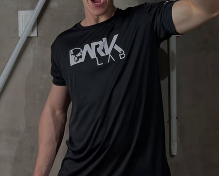Camiseta Dry-fit  Preta Caveira Unisex Dark Lab