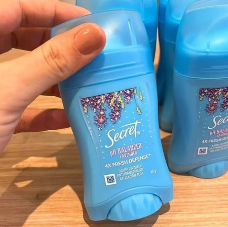 Desodorante Antitranspirante em Barra Secret Aroma de Lavanda com pH Balanceado 45g