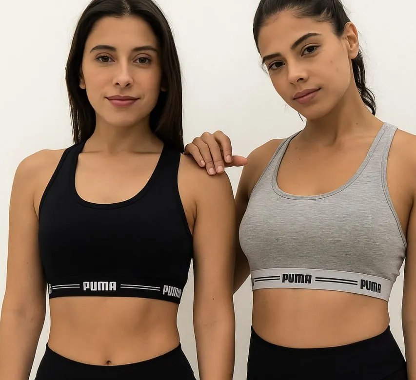 🤓Top Puma Nadador Feminino Sem Bojo Algodão Fitness Academia